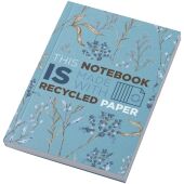 Novella Austen A6 gerecycled notitieboek met zachte cover, 100 vellen - Blauw