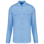 Herenpilootoverhemd lange mouwen Sky Blue 3XL