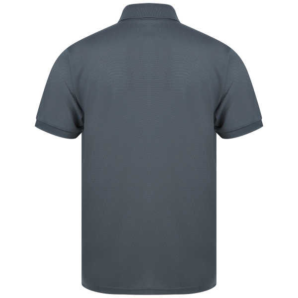 Herenpolo van gerecycled polyester Charcoal 4XL Herenpolo van gerecycled polyester Charcoal 4XL
