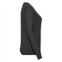 RUS Ladies V-Neck Knitted Pullover, Charcoal Marl, XXL
