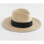 STRAW FEDORA, NATURAL/BLACK, M, BEECHFIELD