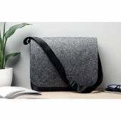 BAGLO - Vilten laptoptas van RPET - Grijs