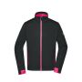 Men's Sports Softshell Jacket black/light-red 3XL