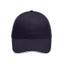 6 Panel Brushed Sandwich Cap navy/white one size