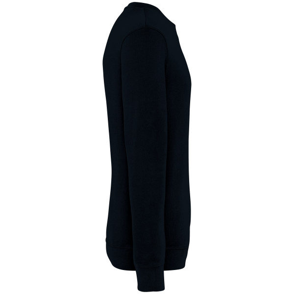 Ecologische uniseks sweater met ronde hals French Terry Washed black 4XL Ecologische uniseks sweater met ronde hals French Terry Washed black 4XL