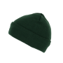 Gerecyclede muts met gebreide omslag Forest Green One Size