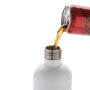 Soda RCS gecertificeerde gerecycled rvs drinkfles, wit