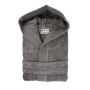 Bathrobe Deluxe Hooded Velours, 450 gr/m², Taupe XXL / 3XL