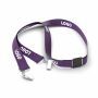 Polyester Pantone-gematchte zeefdruk keycord met 2 clips