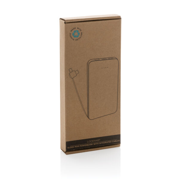 Lockhart RCS gerecycled plastic 10.000 powerbank, zwart Lockhart RCS gerecycled plastic 10.000 powerbank, zwart