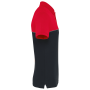 Ecologische uniseks polo met korte mouwen in twee kleuren Black / Red XL
