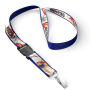 Afneembare polyester keycord met gesublimeerde satijnen overlay