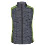 Ladies' Knitted Hybrid Vest kiwi melange/anthracite melange XS