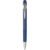 Gerecycled PU-notitieboek (A5) en balpenset Tarek blauw Gerecycled PU-notitieboek (A5) en balpenset Tarek blauw