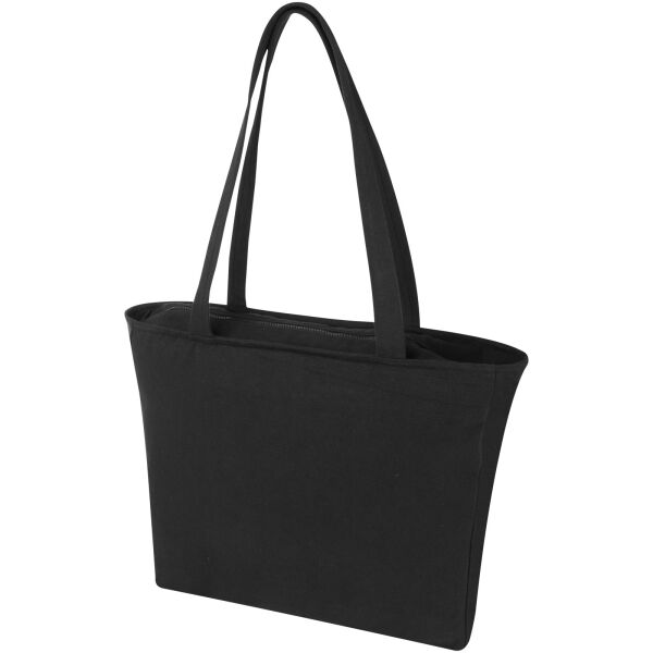 Weekender 500 g/m² Aware™ recycled tote bag - Solid black
