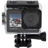 Prixton DV670 4K actiecamera met dubbel scherm - Zwart