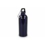 Gerecycled RVS enkelwandige fles met karabijnhaak 500ml - Donkerblauw Gerecycled RVS enkelwandige fles met karabijnhaak 500ml - Donkerblauw