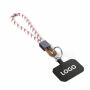 Sleutelhanger & telefoonhouder met koord met leren uiteinde Sleutelhanger & telefoonhouder met koord met leren uiteinde