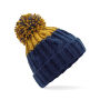 Apres Beanie oxford navy/mustard one size