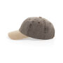 BEAU AWARE™ Washed 6 panel 270gsm cotton twill two tone cap, bruin