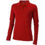 Calgary 180 g/m² damespolo met lange mouwen - Rood - XS Calgary 180 g/m² damespolo met lange mouwen - Rood - XS