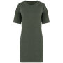Ecologische verwassen T-shirtjurk Washed Organic Khaki XS