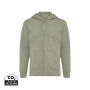 IQONIQ Abisko gerecycled katoen hoodie met rits, heather green (XXL)