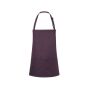 SHORT BIB APRON BASIC WITH BUCKLE AND POCKET, AUBERGINE, One size, KARLOWSKY