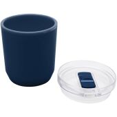 Hudson 180 ml dubbelwandige beker van gerecycled plastic - Navy