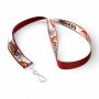Polyester keycord met gesublimeerde satijnen overlay