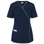 Damesblouse van polykatoen met drukknopen Navy 3XL