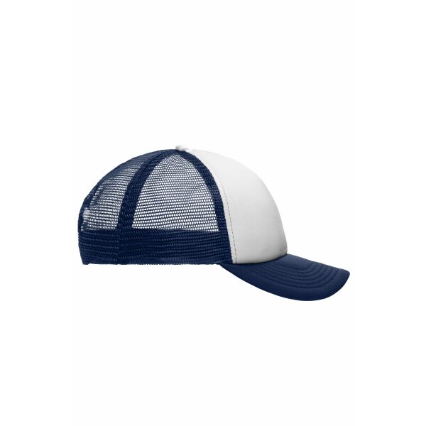 5 Panel Polyester Mesh Cap for Kids white/navy one size 5 Panel Polyester Mesh Cap for Kids white/navy one size