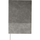 Gerecycled PU-notitieboek (A5) Elian grijs