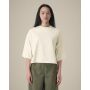 Stella Raya - Het dames cropped T-shirt van gerecycled katoen - XS