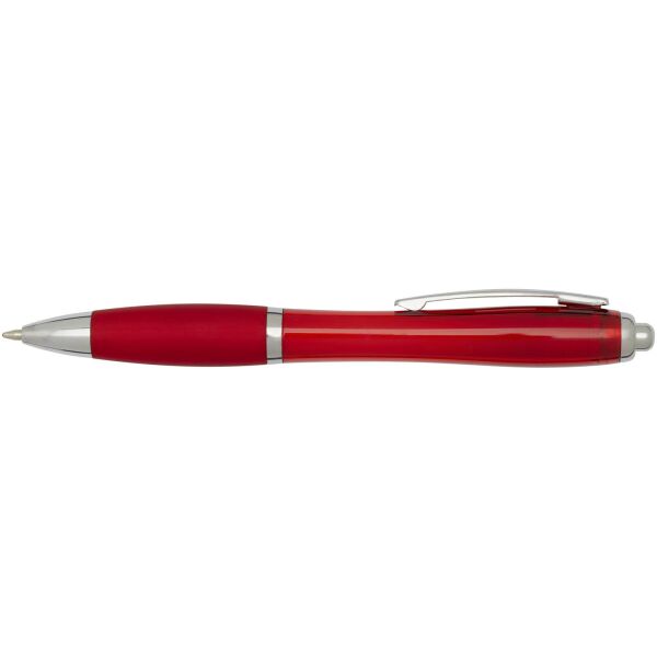 Nash RCS balpen van gerecycled plastic met gekleurde behuizing en grip (zwarte inkt) - Rood Nash RCS balpen van gerecycled plastic met gekleurde behuizing en grip (zwarte inkt) - Rood