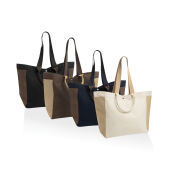 BEAU AWARE™ 400gsm recycled canvas all-round shopper, donkerblauw