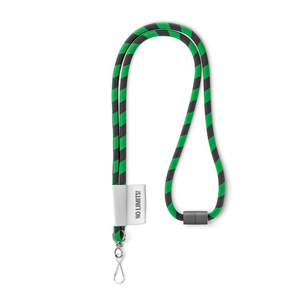 Polyester 2-kleurige koord-lanyard met full color label Polyester 2-kleurige koord-lanyard met full color label