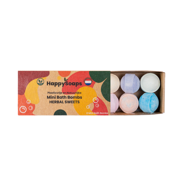 Mini Bath Bombs brievenbus geschenk - Herbal Sweets