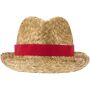 Pricus strohoed - Rood/Naturel