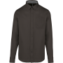 Herenoverhemd met lange mouwen van katoen Nevada Dark Grey XS