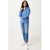 IQONIQ Abisko gerecycled katoen hoodie met rits, heather blue (XXS)