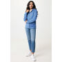 IQONIQ Abisko gerecycled katoen hoodie met rits, heather blue (XXS)