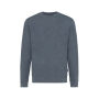 Iqoniq Denali gerecycled katoen sweater ongeverfd, heather navy (XXXL)