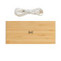 Bamboe alarmklok met 5W draadloze oplader, bruin