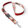 Afneembare polyester keycord met gesublimeerde satijnen overlay