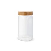 Canister glas & bamboe 1200ml - Transparant