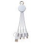 6-in-1 oplaadkabel met licht REEVES-PUHALANI II - zilver, wit