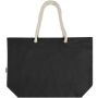 Florida 270 g/m² GRS gerecyclede strandtas 18L - Zwart/Zwart Florida 270 g/m² GRS gerecyclede strandtas 18L - Zwart/Zwart