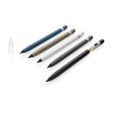 Aluminium inktloze pen met gum, zwart