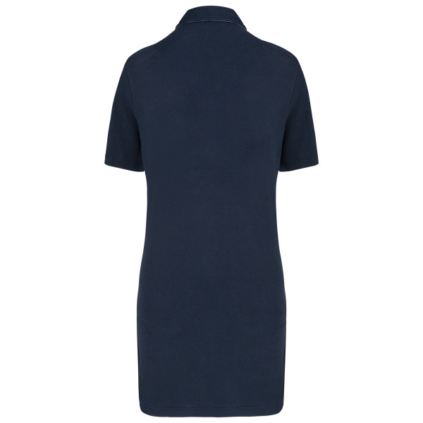 Langes Polohemd mit kurzen Ärmeln für Damen Navy / Oxford Grey XS
